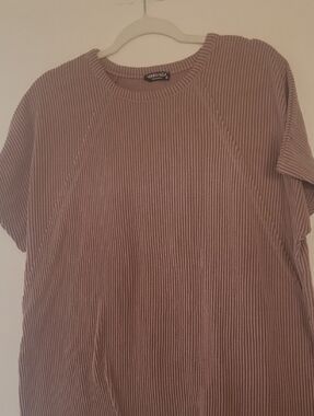 HEIMISH USA Mauve Ribbed Knit Top